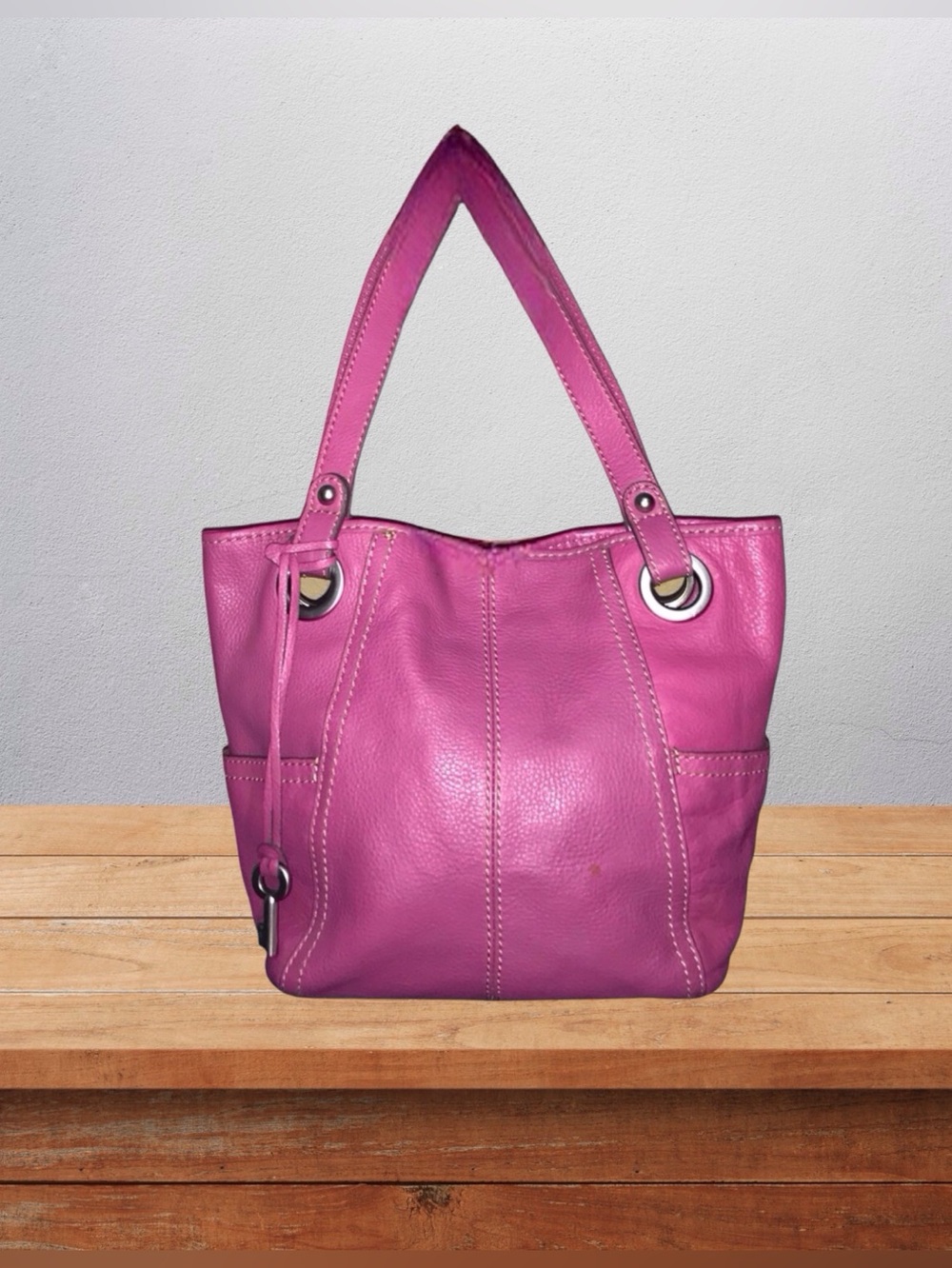 Pink Fossil Hobo Bag